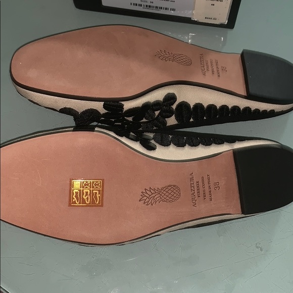 Aquazzura fez mule flat embroidery fabric black - Picture 2 of 2